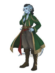 tiefling sorcerer, commissioned by Jaime