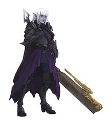 half-drow eldritch knight, commissioned by Trevor