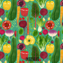 garden veggie pattern